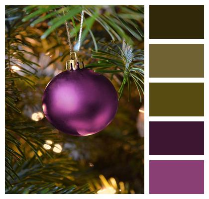 Christmas Purple Ball Christmas Decorations Image